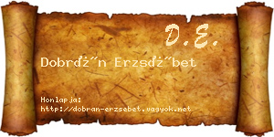 Dobrán Erzsébet névjegykártya