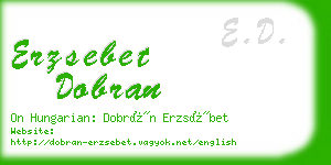 erzsebet dobran business card